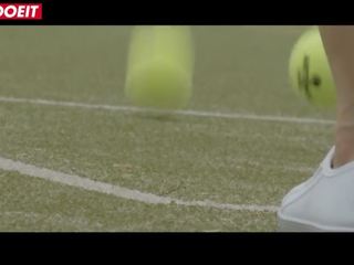 Letsdoeit - невероятен тенис плейър пробити трудно в тя фантазия x номинално видео сесия