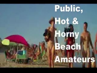 На sandfly публичен горещ, сладострастен плаж аматьори!