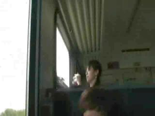 Masturbatie en klap extractingjon in trein